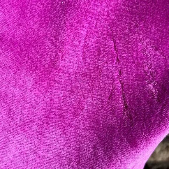 Juicy Couture Vintage Fuchsia Textured Velour Bling Track Pants Size Large - Picture 4 of 8